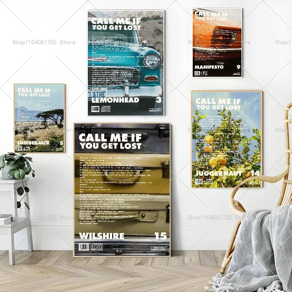 Call Me If You Get Lost Tyler The Creator Music Album Poster Self-adhesive Art Waterproof Paper Stickerr Room Wall Decor view 4