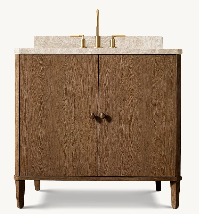 

#American Style Simple Design Single Vanity Furniture Set Wood Bathroom Vanities Sets