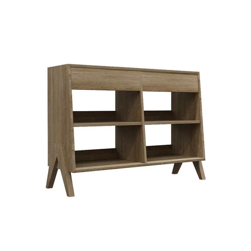 Wooden shelf against the wall Display cabinet Shoe shelf Display cabinet