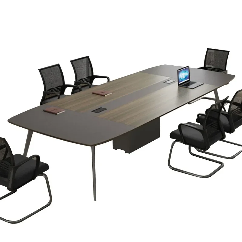 Modern Conference Table Simple Multi Person Staff Desk Rectangular Table and Chair Combination Training Furniture for Office