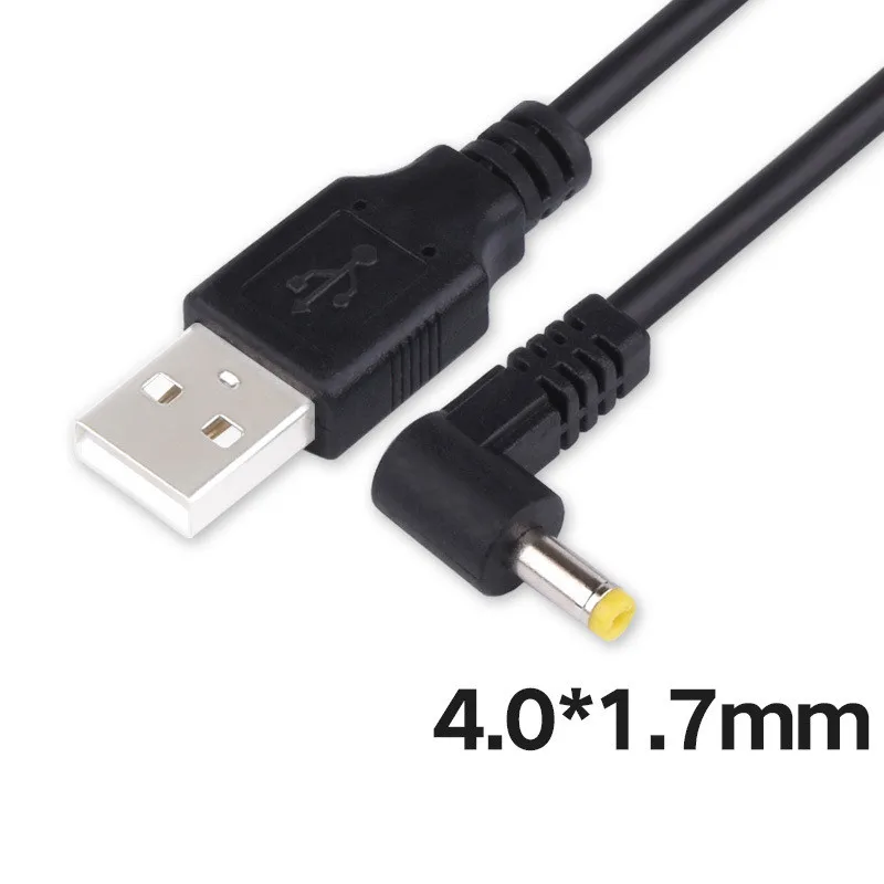 3.3FT USB Male to DC 4.0*1.7mm Plug DC 5V Jack Power Extension Cable Connector Right Angle 90 Degree Cord 1M