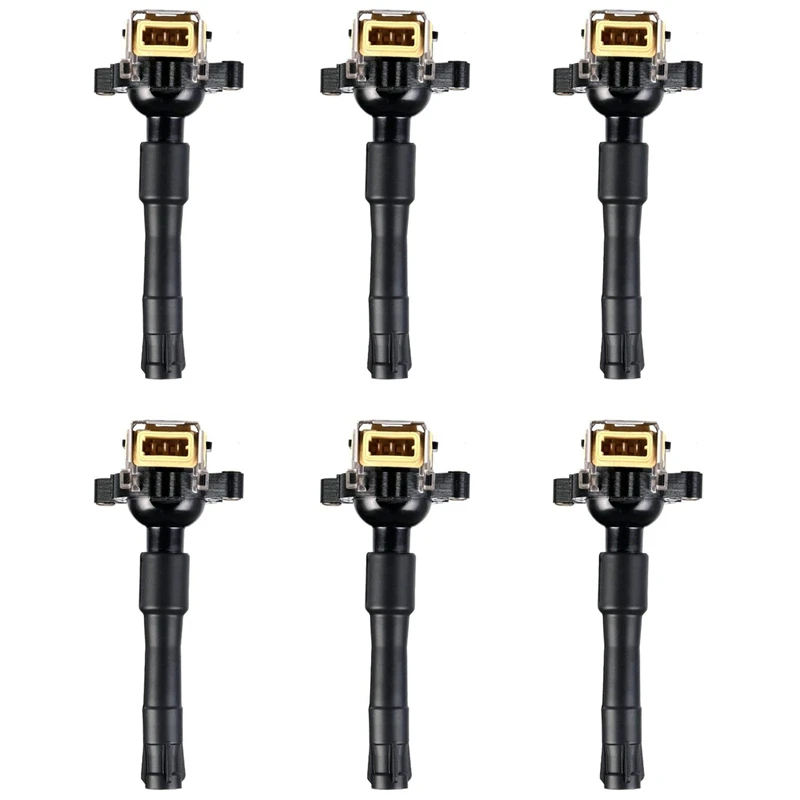 

6PCS Quality Ignition Coil For-BMW 323I 325I 328I 330I 525I 528I 530I M3 M5 12137599219 12131748017 12131748018