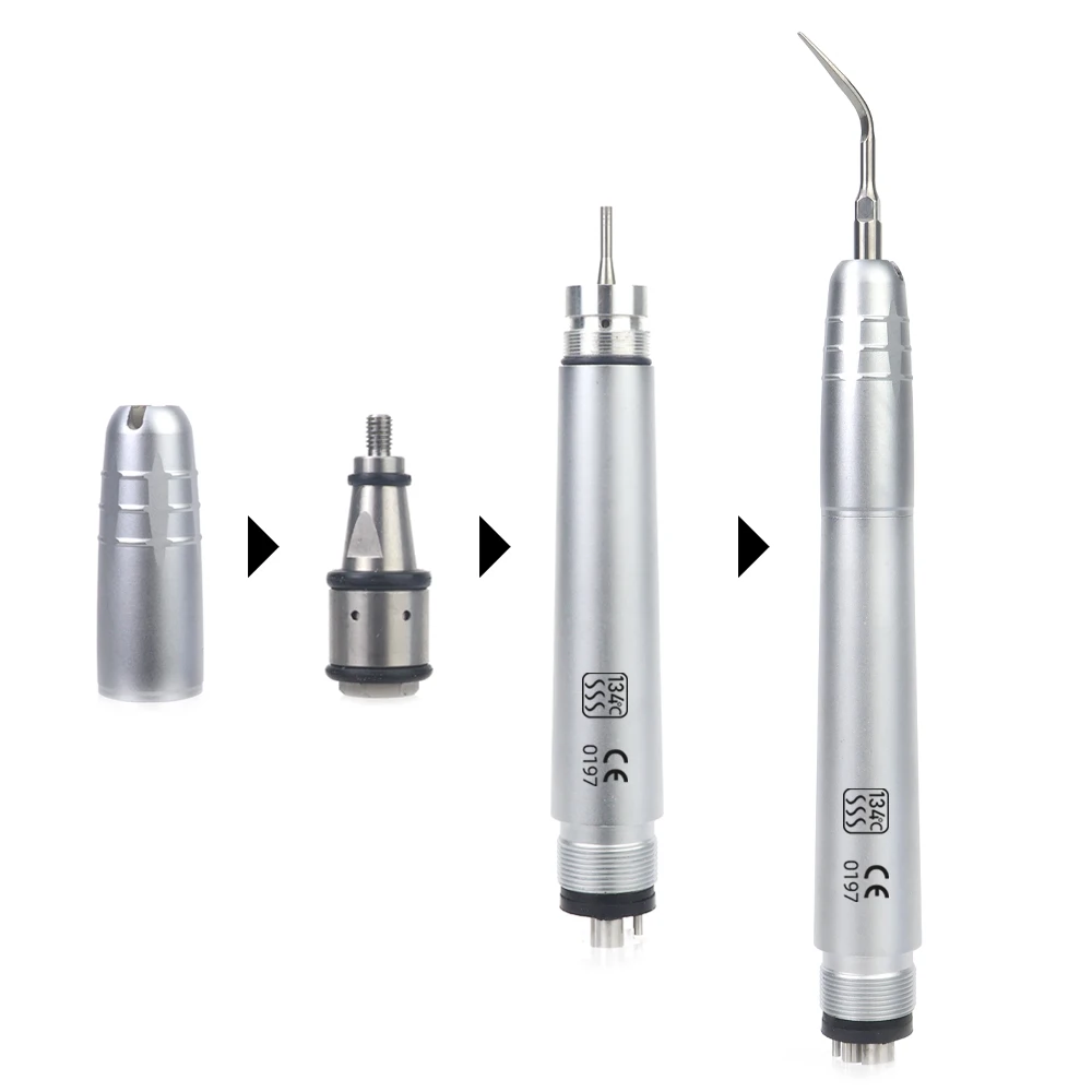 Dental Ultrasonic Air Scaler Handpiece 3 Tips 2Holes/4 Holes Air Scaling Polishin Tools Teeth Whitening Cleaner