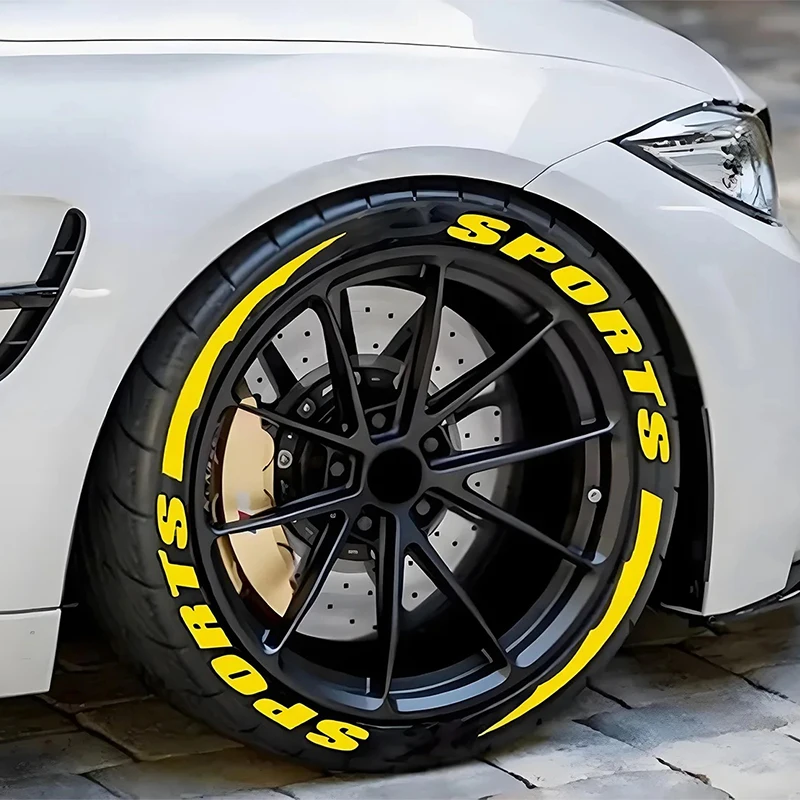 DIY 3D Stereo PVC Sports Tire Stickers 2/4/8Pcs Universal Car Wheel Rim Sidewall Decor Decals Waterproof Auto Exterior Mod Parts