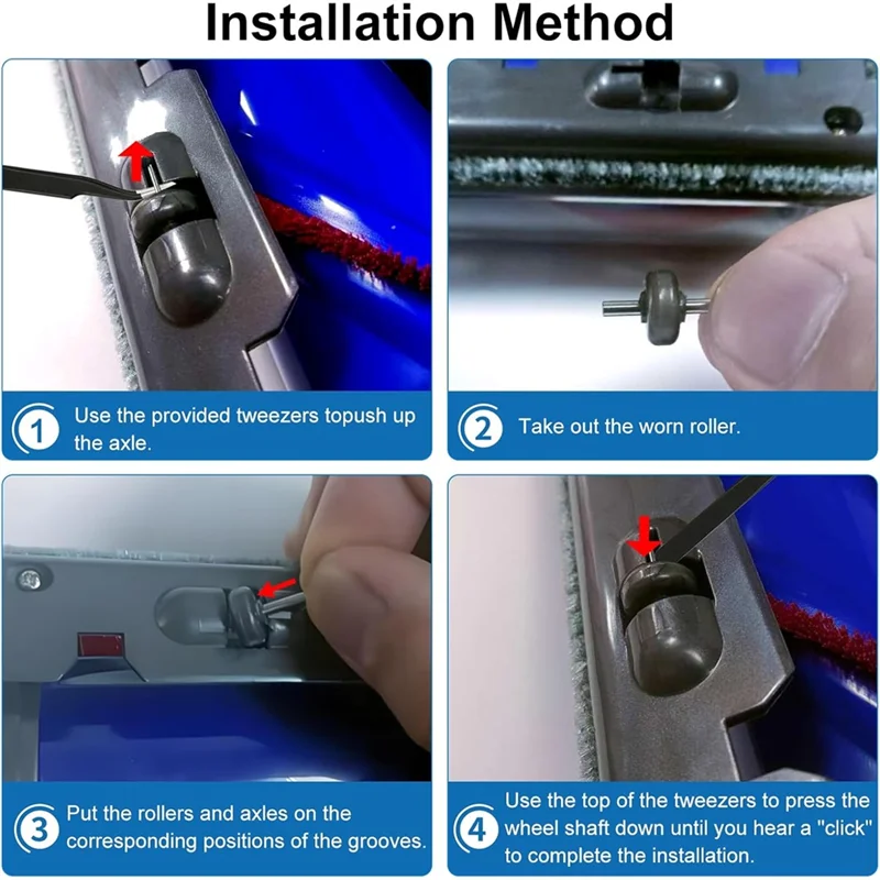 CKFAM-مجموعة بديلة من موصل رأس فرشاة المحرك المباشر لـ Dyson V6 V7 V8 V10 V11 V12 مكنسة كهربائية 35 وات 50 وات عجلات كرة على شكل حرف V
