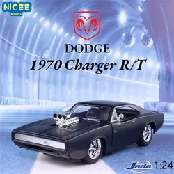 1:24 Fast&Furious 1970 Dodge Charger R/T Car Model Diecast Alloy Horses Muscle Vehicle Models Toy Gift For Collection J75