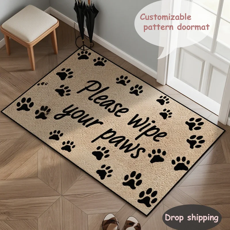 

Personalized Pattern Text Door Mat for Indoor and Outdoor Use Waterproof Non Slip Ideal for Home Entrance and Family Decoration