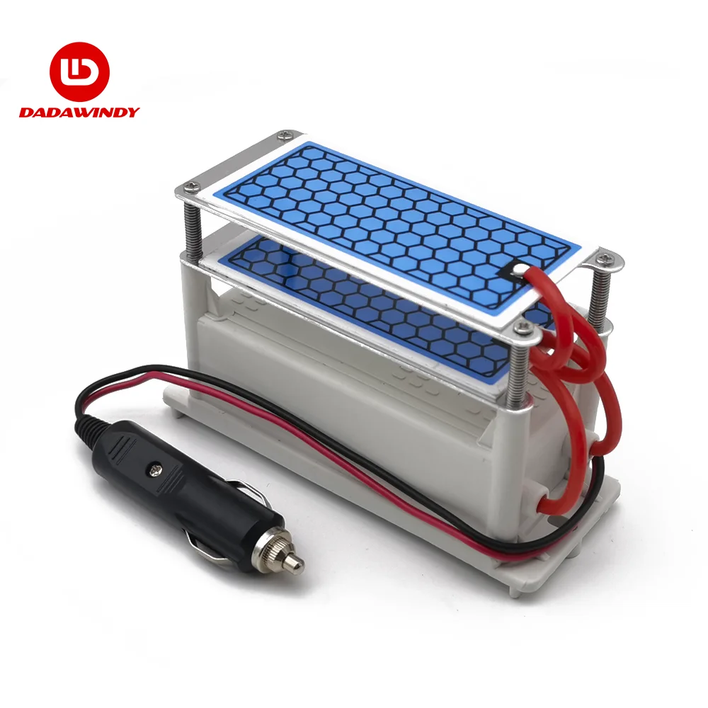 Gerador de ozônio portátil 10g, purificador de ar 12v, esterilizador ozonizador para casa ou carro, limpador, esterilizador, remoção de formaldeído
