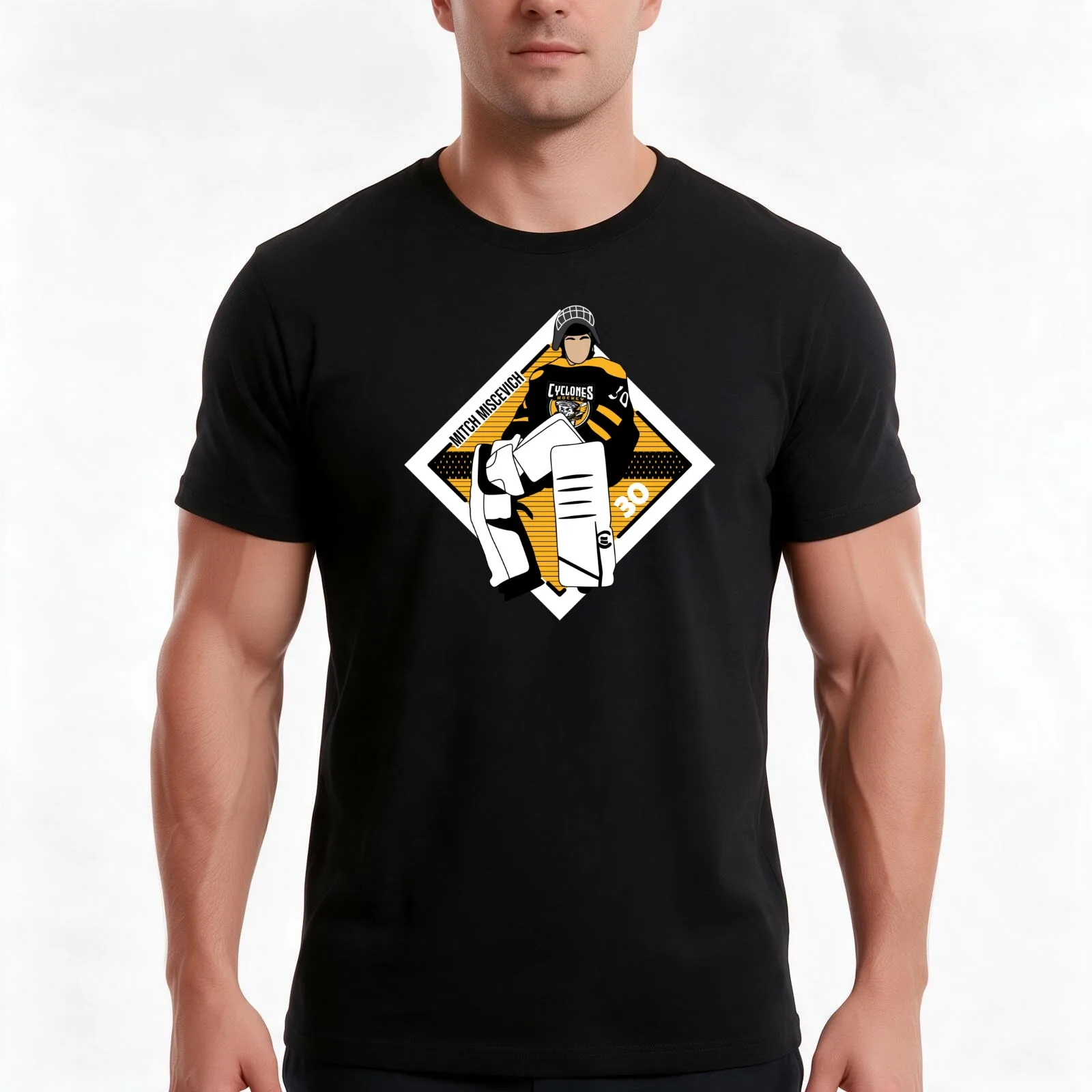 Mitch the Goalie T-Shirt Summer Casual Cotton Tee Oversized Streetwear Tops Vintage Graphic Print Loose Fit Short Sleeve
