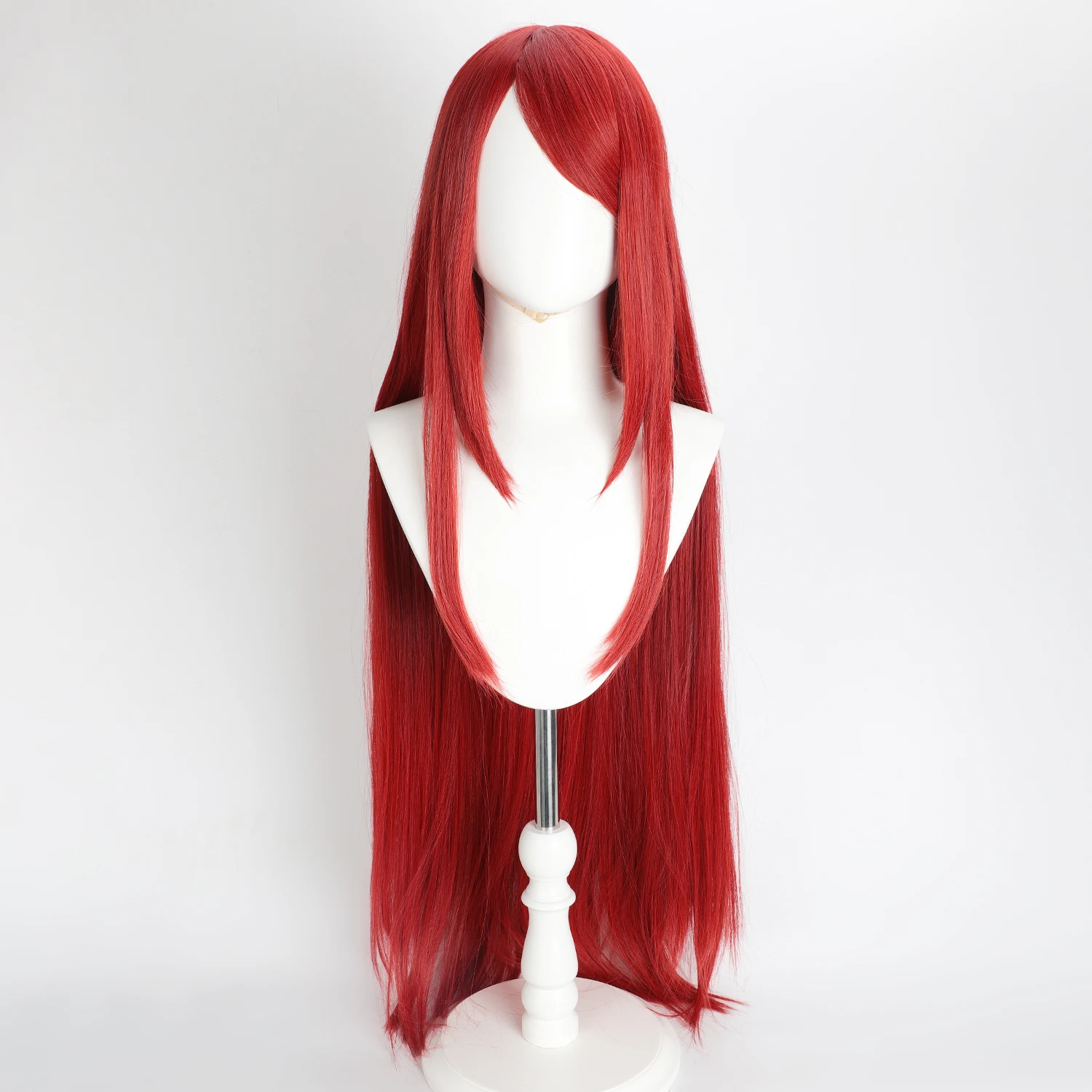 

Cosplay Wig Ninja 28inch long straight wig Red Cosplay Wig Anime wig synthetic wig with bangs part side wig for Daily Halloween