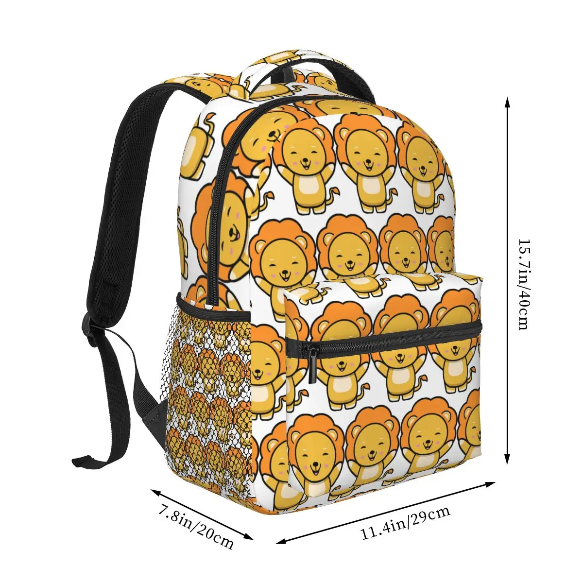 Cute Animal Jump Lion Backpack Hot Sale Daypack Large Capacity Children BookBag School Bag Shoulder Bags for Men Women
