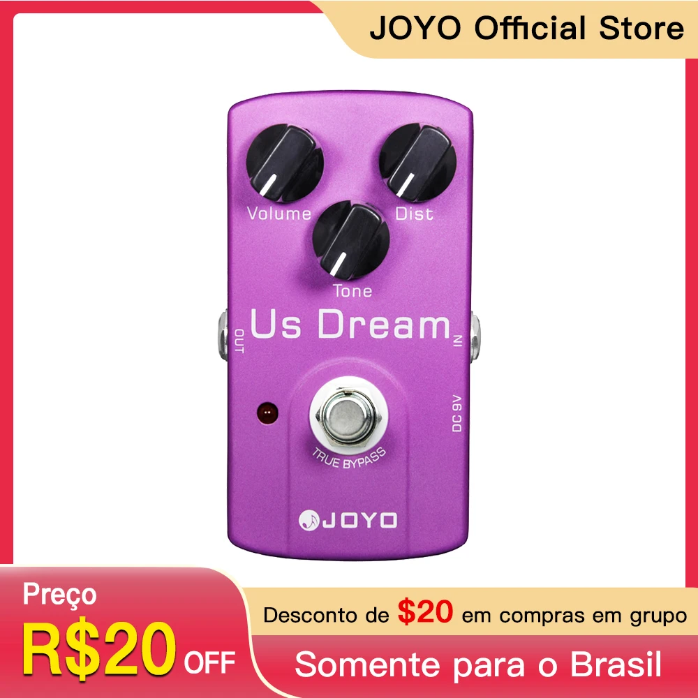 

JOYO JF-34 US DREAM, педаль для создания гитарных эффектов с высоким коэффициентом искажения, приводной трубчатый усилитель, имитационная педаль для гитары