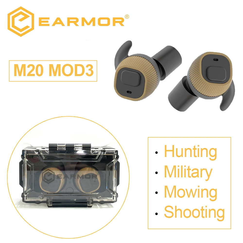 EARMOR M20 tactical headphones, hearing protection earplugs, hunting shooting electronic earplugs, suitable for shooting sports,