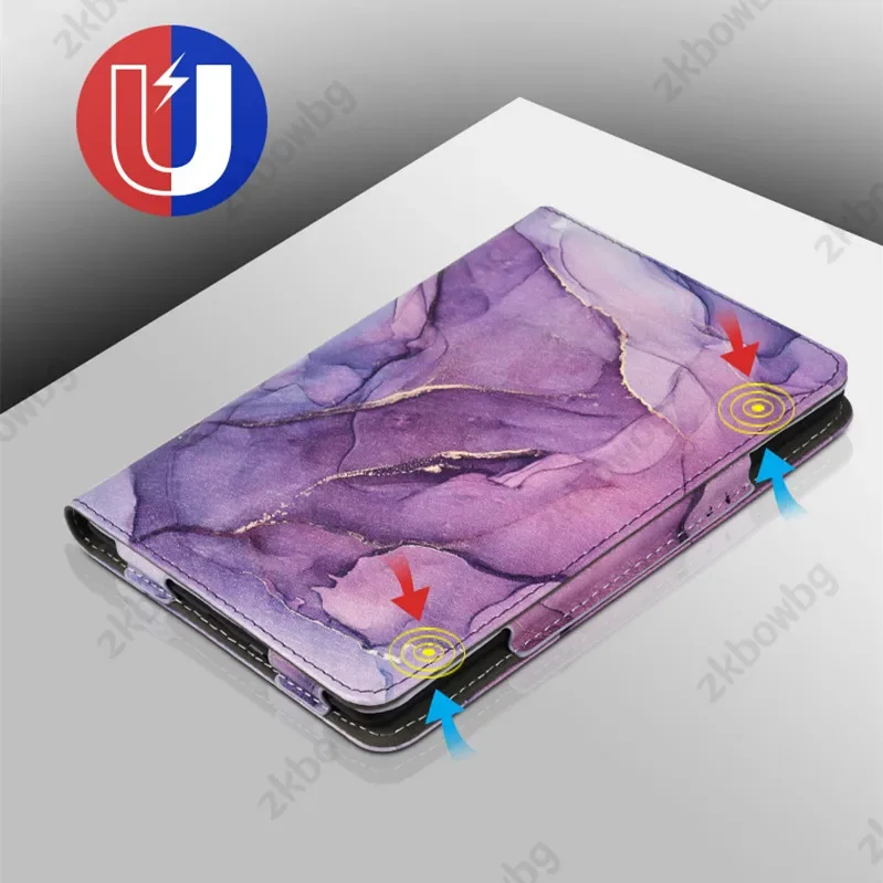 لـ Kindle Paperwhite 12th Generation 2024 Colorsoft Signature Edition 12th 7 بوصة حافظة جلدية PU حزام اليد غطاء النوم التلقائي #5