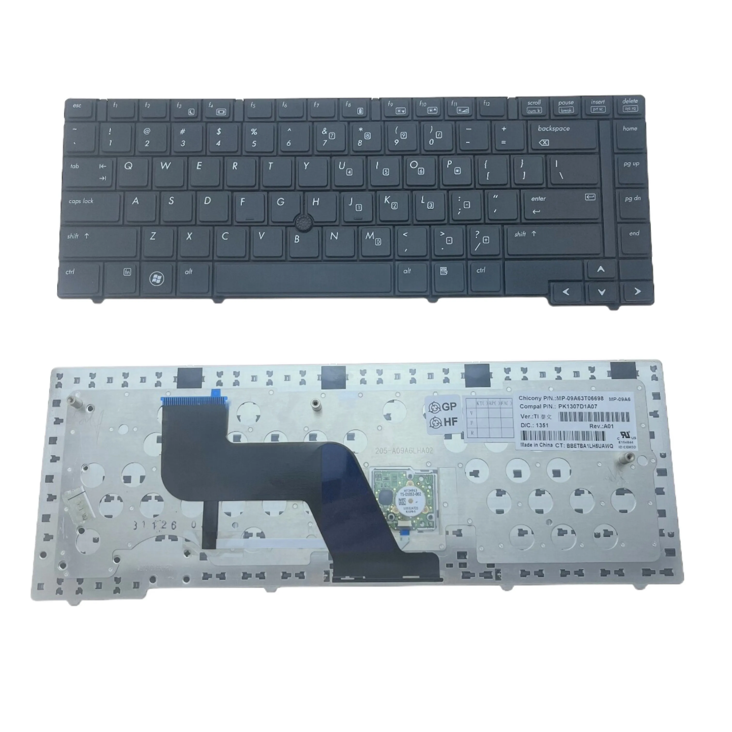 New/Orig US Laptop Keyboard with point For HP Elitebook 8440P 8440W 8440 Notebook PC Replacement MP-09A6 PK1307D1A07