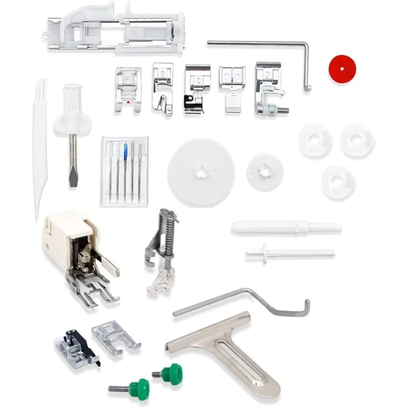 ماكينة خياطة شديدة التحمل مصنوعة من الألومنيوم مكونة من 18 غرزة بذراع مجاني مدمج في خيط إبرة