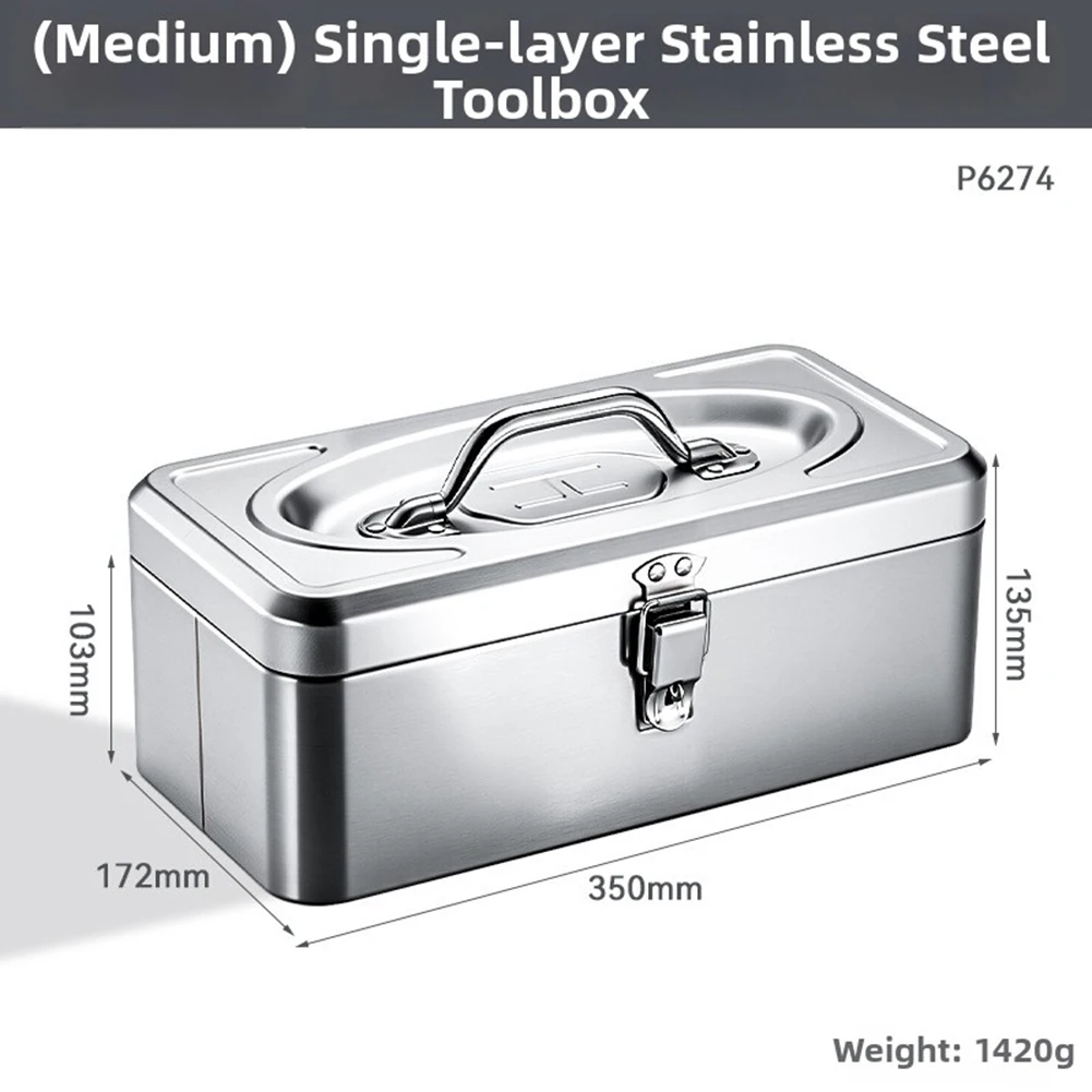 Heavy-Duty Portable Lockable Toolbox For Home Garage, Workshop, And Outdoor Projects Multifunctional Tool Storage Box