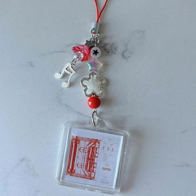 Handmade Waves to Earth Beaded Keychain Starry Sky Fairy Core Phone Charm