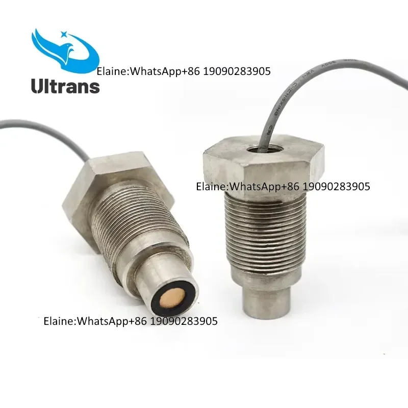 200kHz Stainless Steel Flow Meter Ultrasonic Transducer CE Certified Insert Mount with 0.1-1.5m Detection Distance