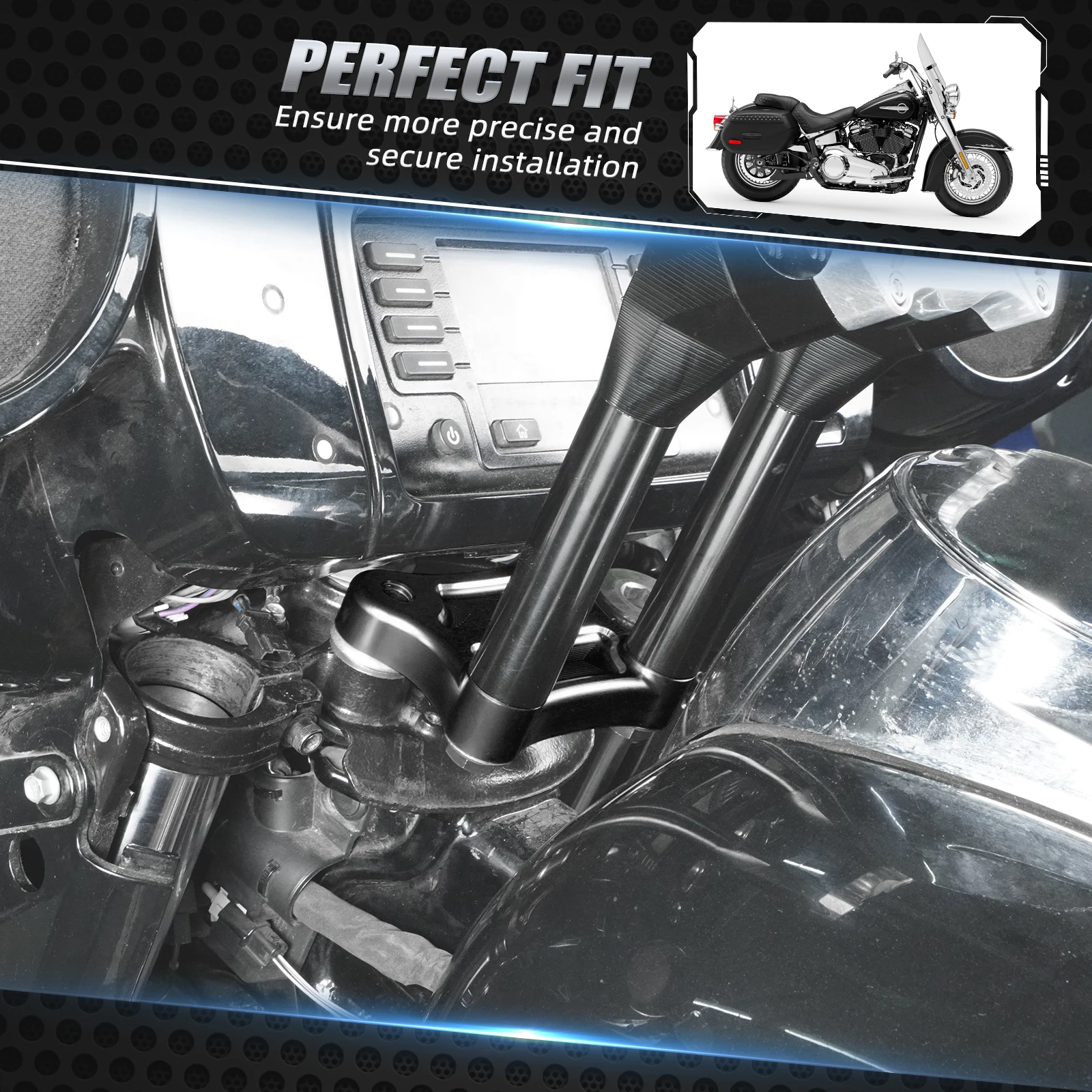 Für Harley Street Glide FLHX/Special FLHXS 2014–2023 Lenkererhöhung, Rückzugsplatte, Electra Glide Standard FLHT Ultra Limited – Detail 8