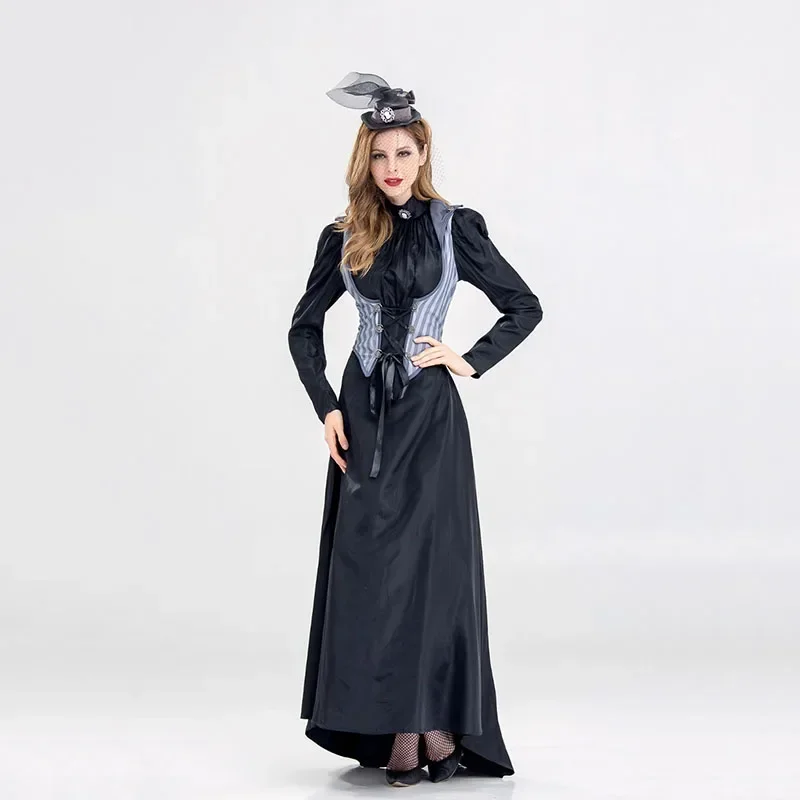 Costume de Vampire Sombre pour Femme Adulte, Déguisement d'Halloween