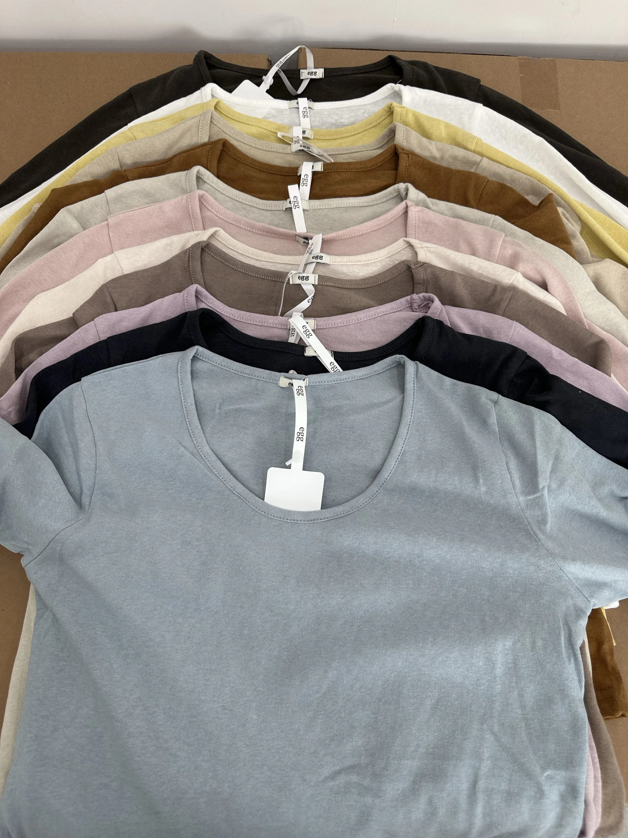 Cseta de manga larga de aodón y lino con cuello redondo, estilo coreano, color o, para otoño, ideal para el día a día.