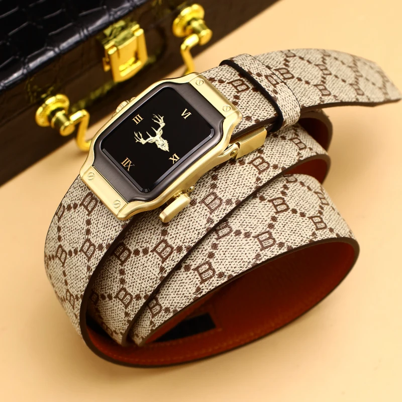 Men's belt with alloy buckle, accessory for fashion casual and business pants, perfect gift for boyfriend, husband and father