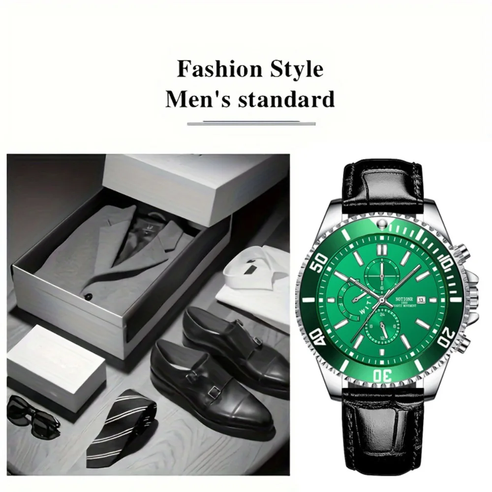 Men's Stylish Quartz Watch, Casual & Date Function