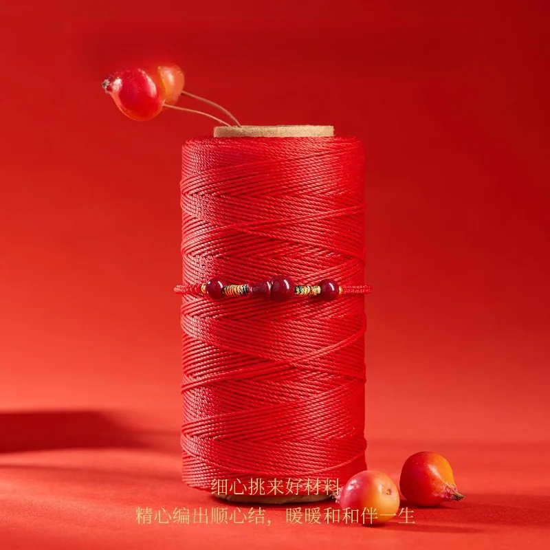 Vermilion gourd bracelet, life year, red rope, safety red rope, 2026 woven peach bracelet, China-Chic hand woven