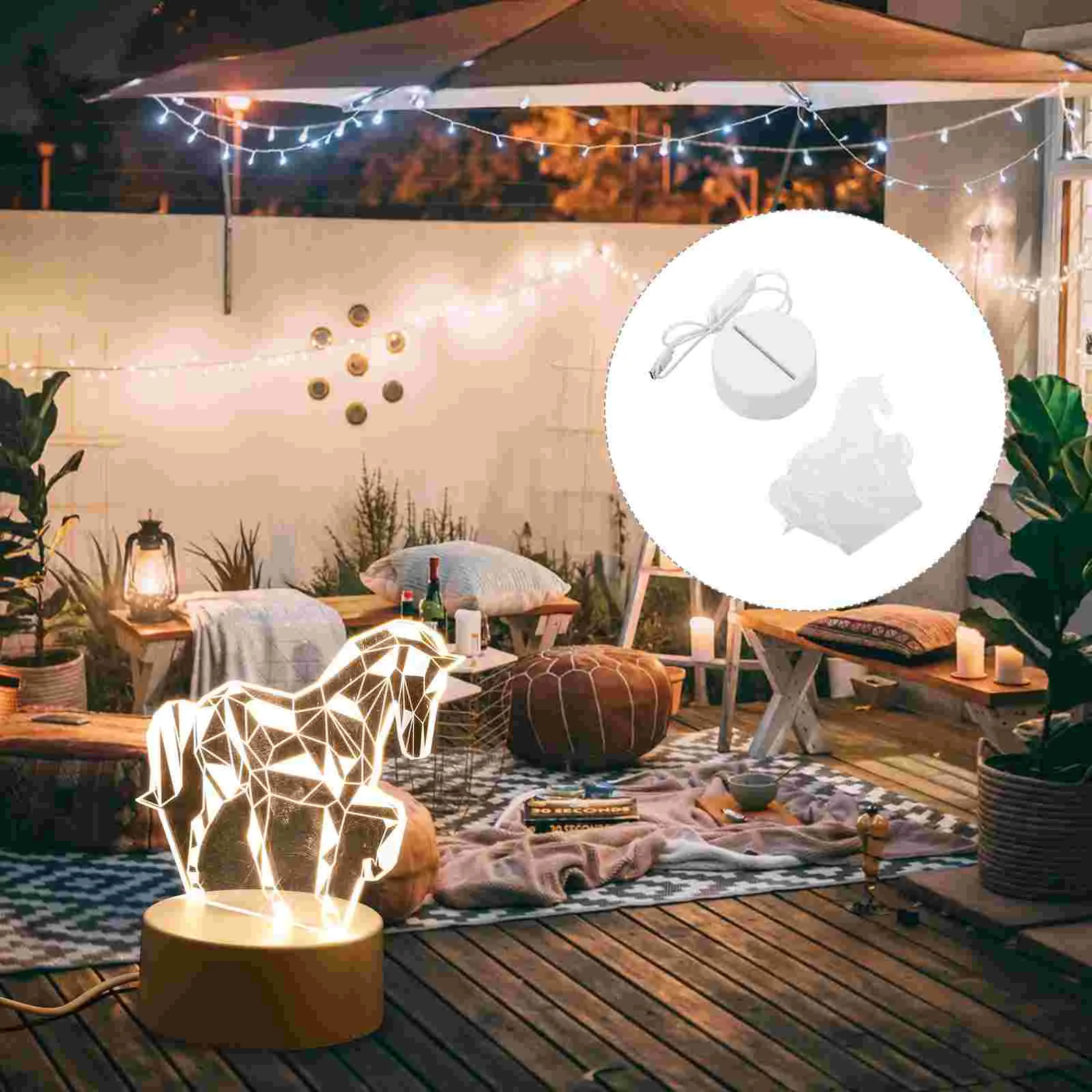 Carica 3 D Luce notturna 3D Giocattoli per bambini Cavallo Neon LED Insegna Lampada da illusione da comodino in acrilico ABS