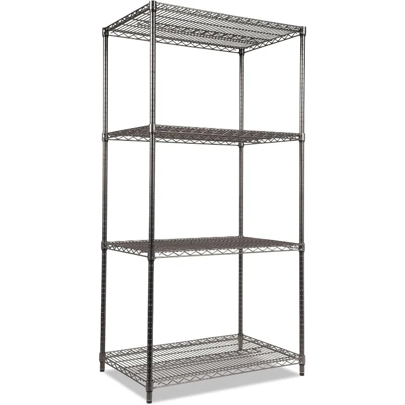 36 in. x 24 in. x 72 in. Four-Shelf Wire Shelving Starter Kit - Black Anthracite