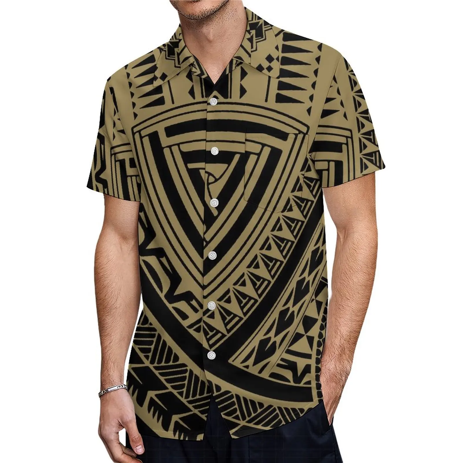 Slanke Vissenstaartjurk Met Lange Mouwen Polynesische Dameskleding Fiji Aloha Heren Overhemd Hawaiiaanse Stamcoupleswear