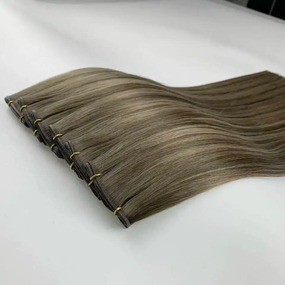 Fabbrica Genius trama 100% estensione dei capelli umani vergini 100g trama invisibile dei capelli lisci per il salone