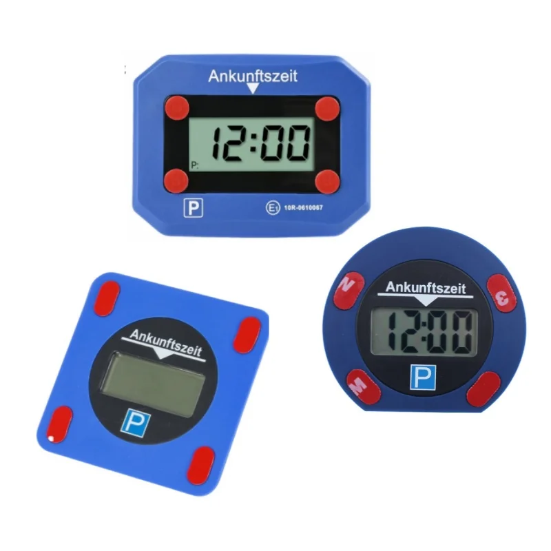 3 Styles Electronic Digital Parking Timer LCD Dual Digit Screen Display Parking Timer Clock Parking Meters German Version