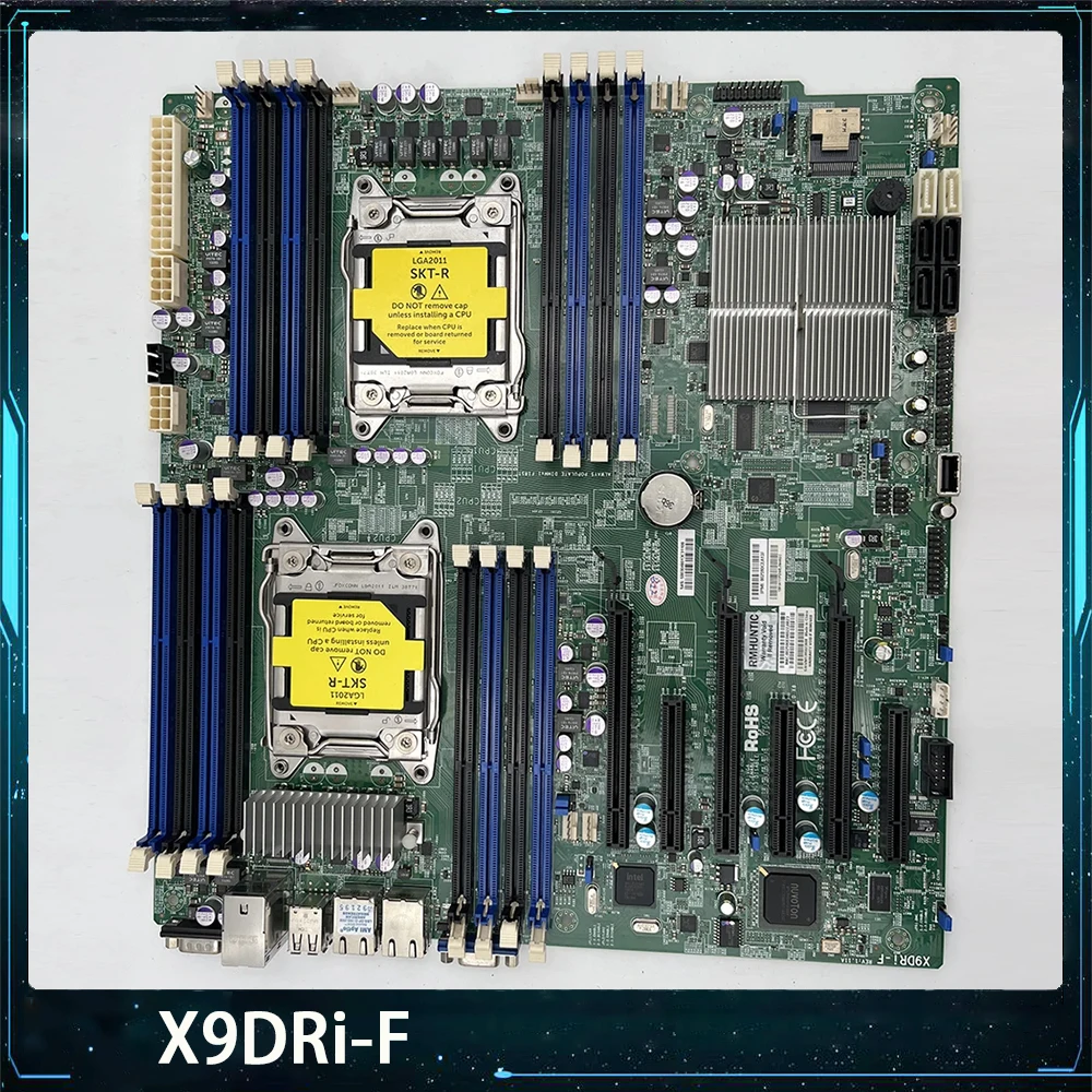 

Двухпроцессорная серверная материнская плата X9DRi-F E-ATX LGA2011 C602 DDR3 для процессоров Xeon E5-2600 и E5-2600 V2, PCI-E 3.0