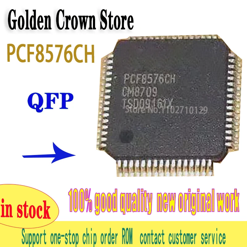 PCF8576CH PCF85 8576 5PCS/lot  QFP64 work New original In Stock