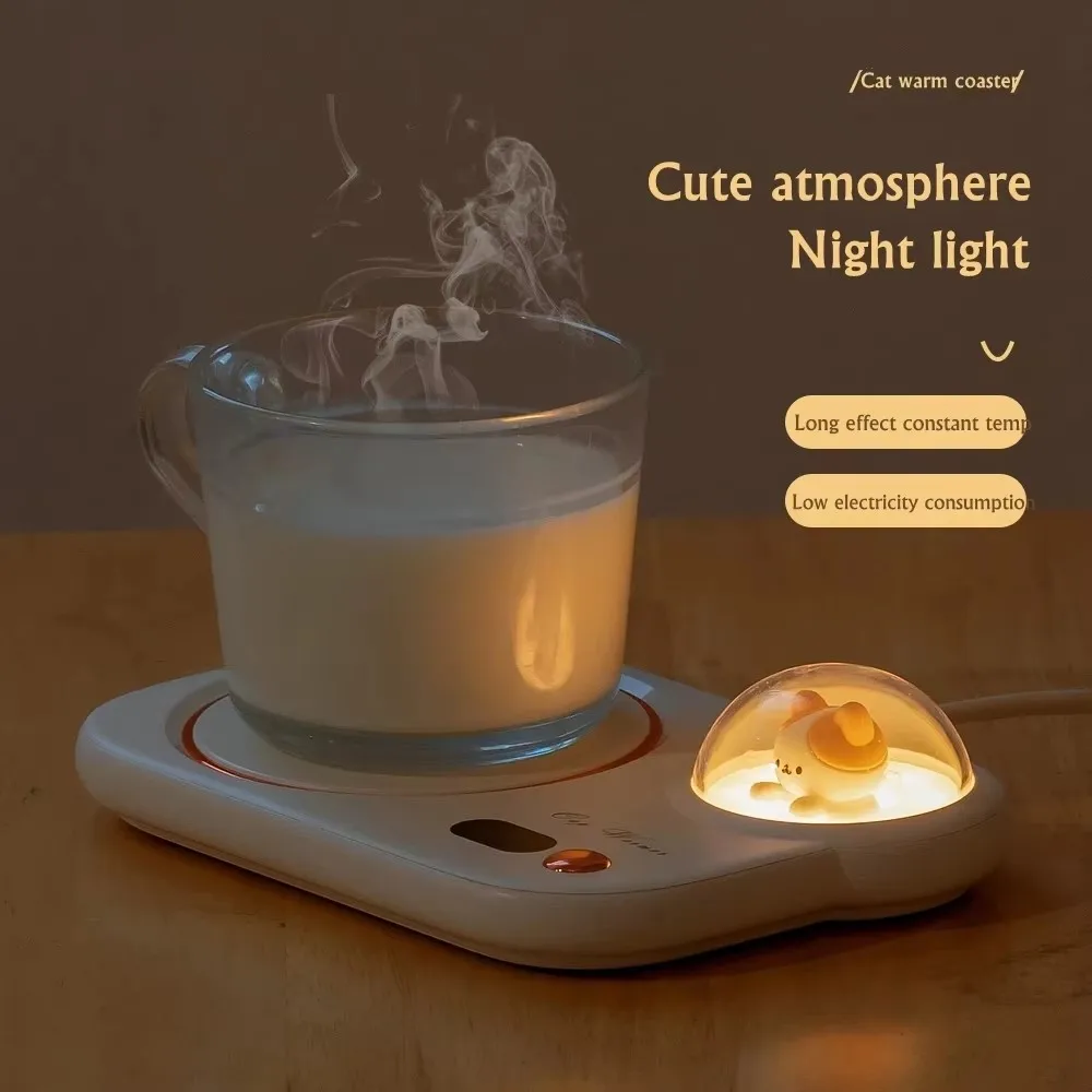 Coffee Cup Wamer Electric Mug Heater Constant Temperature 3 Gear Settings Keep Milk Tea Warm Auto-off Heating Coaster for Home