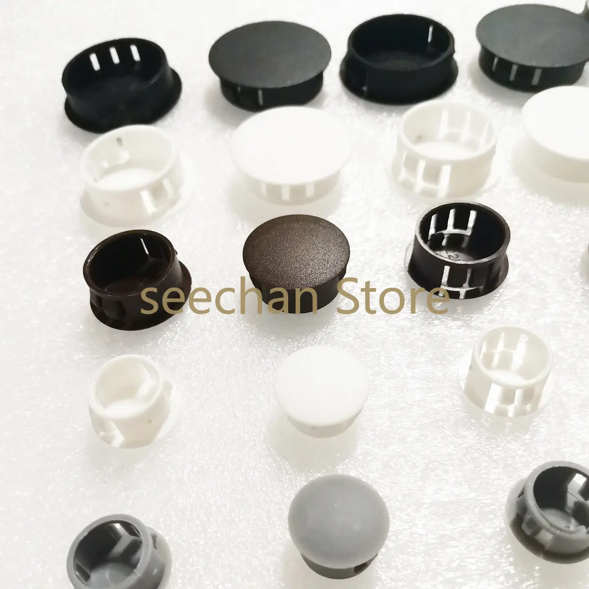 Black/White Nylon Round Snap-on Plug 6mm 8mm 10mm-75mm Plastic Hole Caps Blanking End Caps Seal Stopper