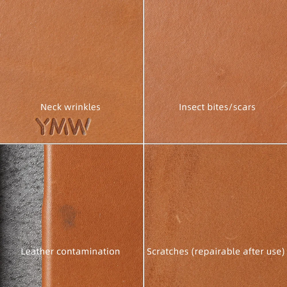 YMW HAAS Barenia Handmade Genuine Leather Case for iPhone 15 16 Pro Max Luxury Business Vegetable Tanned Cowhide Phone Cover