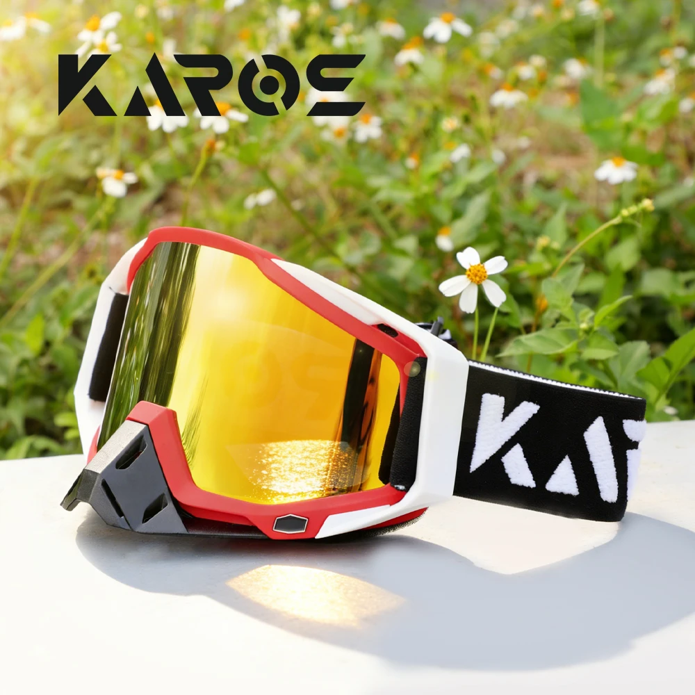 

Karos Motocross Goggles UV400 Windproof Riding Eyewear Men Motorcycle Racing Helmet Glasses For Cycling Off Road Outdoor Sports