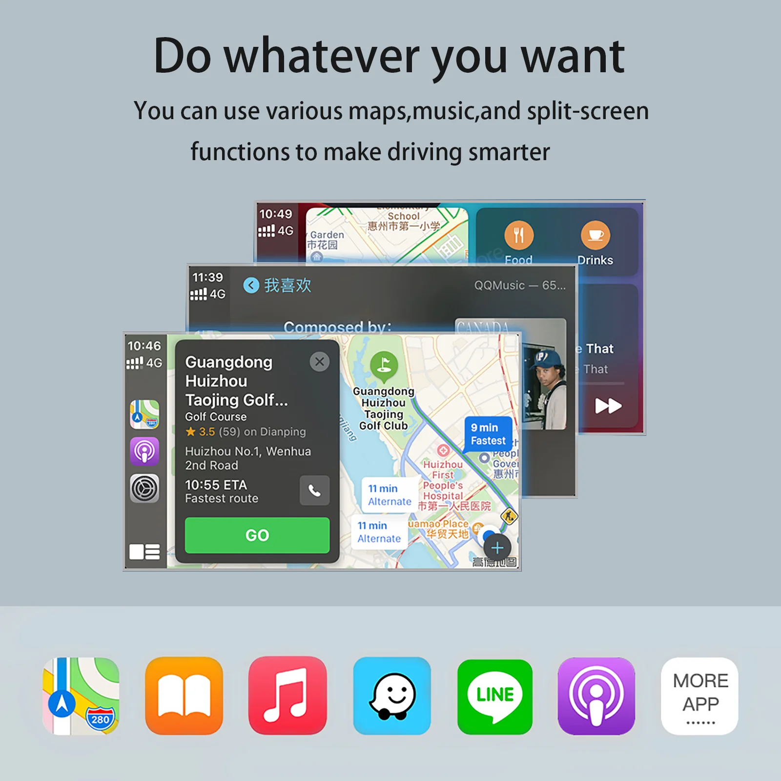 ZJZ AUTOABC وحدة جديدة CarPlay اللاسلكية لبيجو سيتروين SMEG NAC 208 308 508 3008 C4 DS3 أندرويد وحدة رئيس السيارات Airplay Play