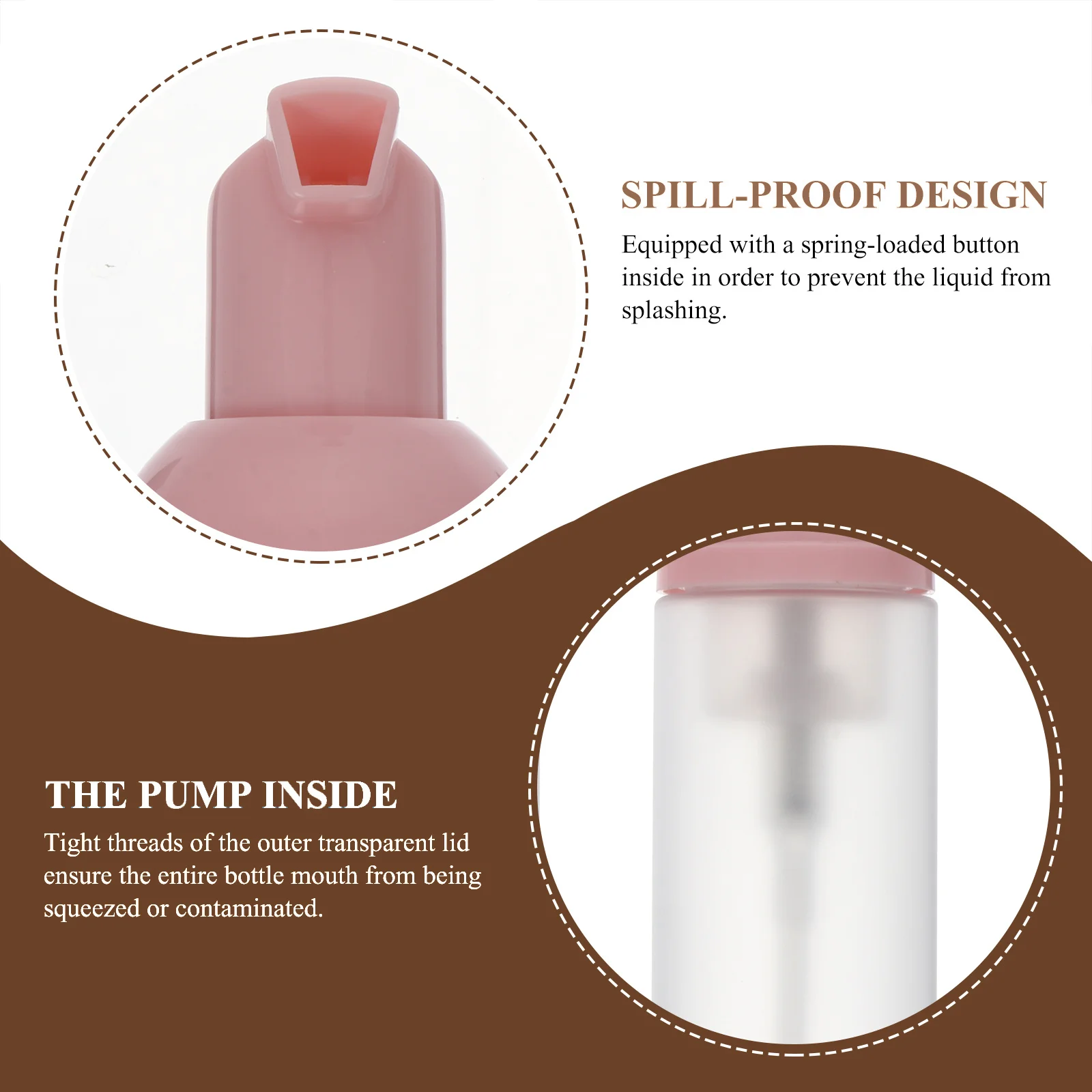 

3pcs 50Ml Pump Bottle Spill-Proof Design Smooth Bubbles Leakproof Transparent Diy Liquid Soap Dispenser For Home Travel Party