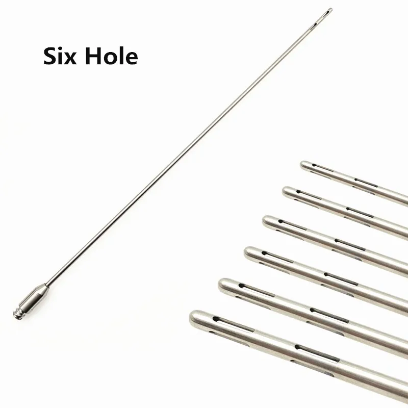 Five Hole/Six Hole Liposuction Cannulas Fat Transfer Needle Cannulas Stainless Steel Fat Harvesting Cannula Beauty tool