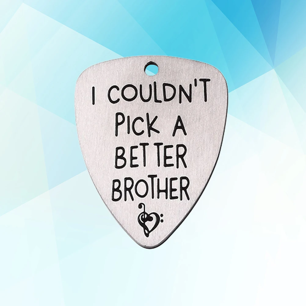 

Guitar Film Titanium Steel Pick Bracelet Musical Instrument Accessory Engraved Letter