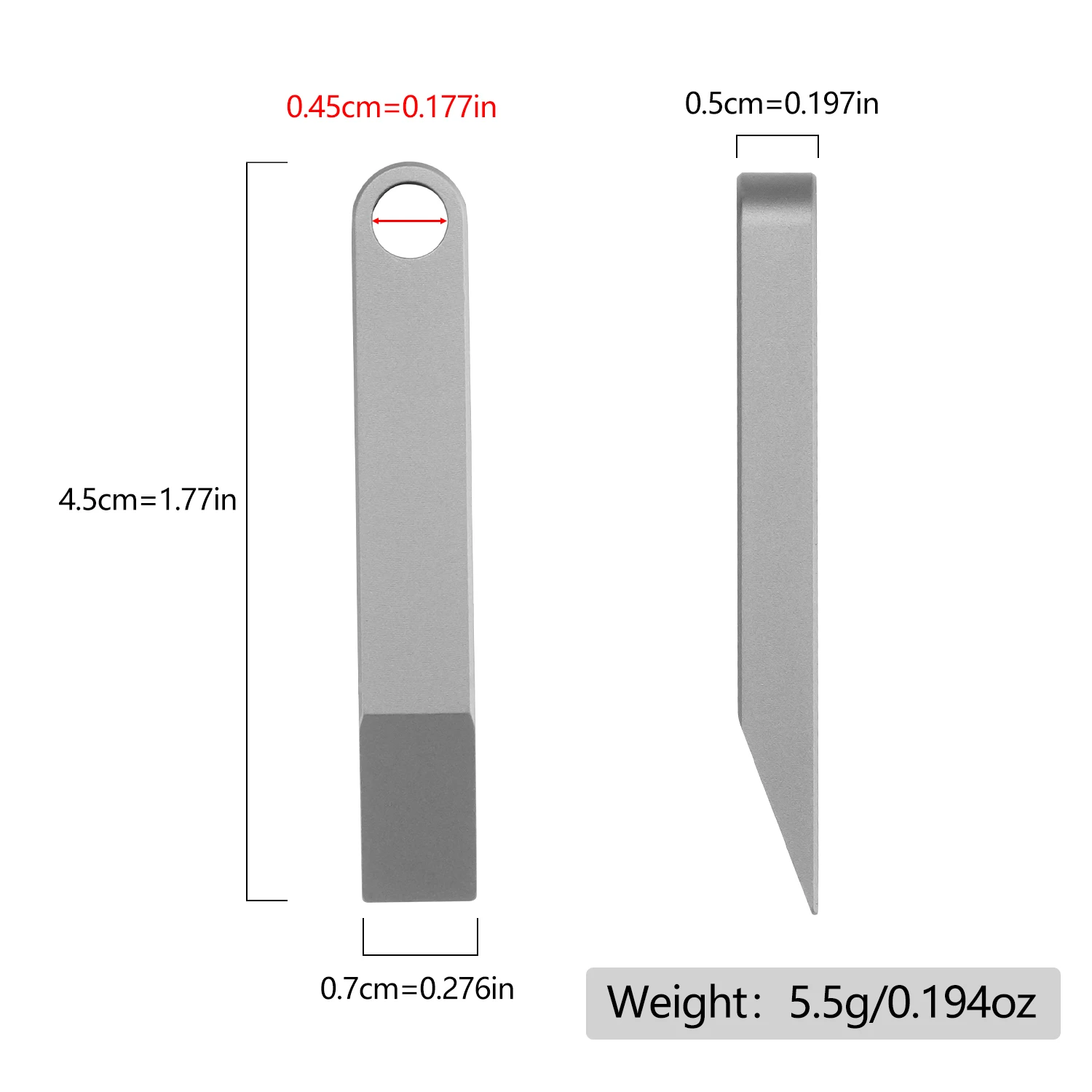 Mini Multifunctional Titanium Alloy Pry Bar Outdoor EDC Tools Super Practical Compact Size for Easy Carry