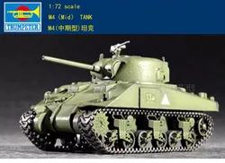 Plastic Trumpeter 07223 1/72 Scale American M4 Sherman Tank Static Display Model Building Kit Military Hobbies TH05686