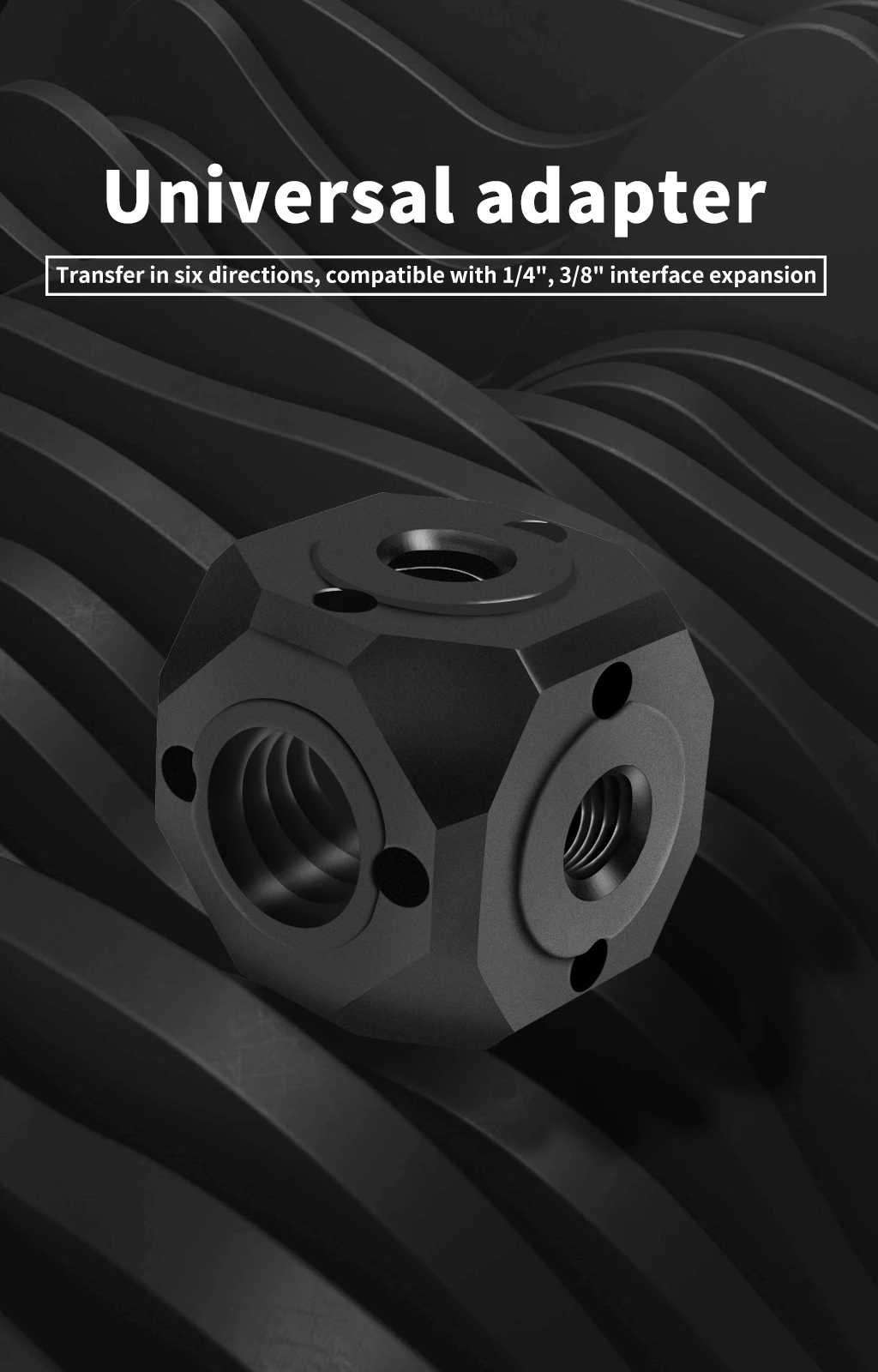 Universal Magic Cubic 1/4 3/8 Schraube Loch Adapter Dual Cube Halterung für DSLR Käfig Rig Flash Monitor Stativ Mikrofon Ständer – Detail 1