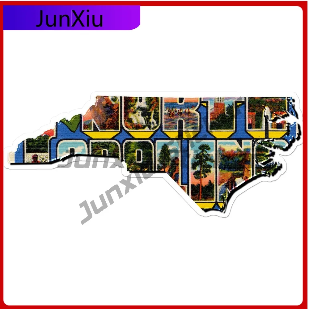 

Vintage North Carolina Anime Limited Scratch Resistant Modern Window Decal Waterproof Vinyl Laptop Bumper Auto Exterior Gift