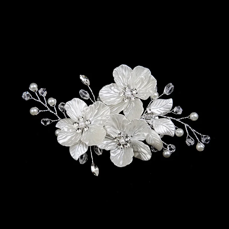 

Luxury Bridal Crystal Pearl Flower Hair Clip - Wedding Hair Accessory Elegant Hair Jewelry