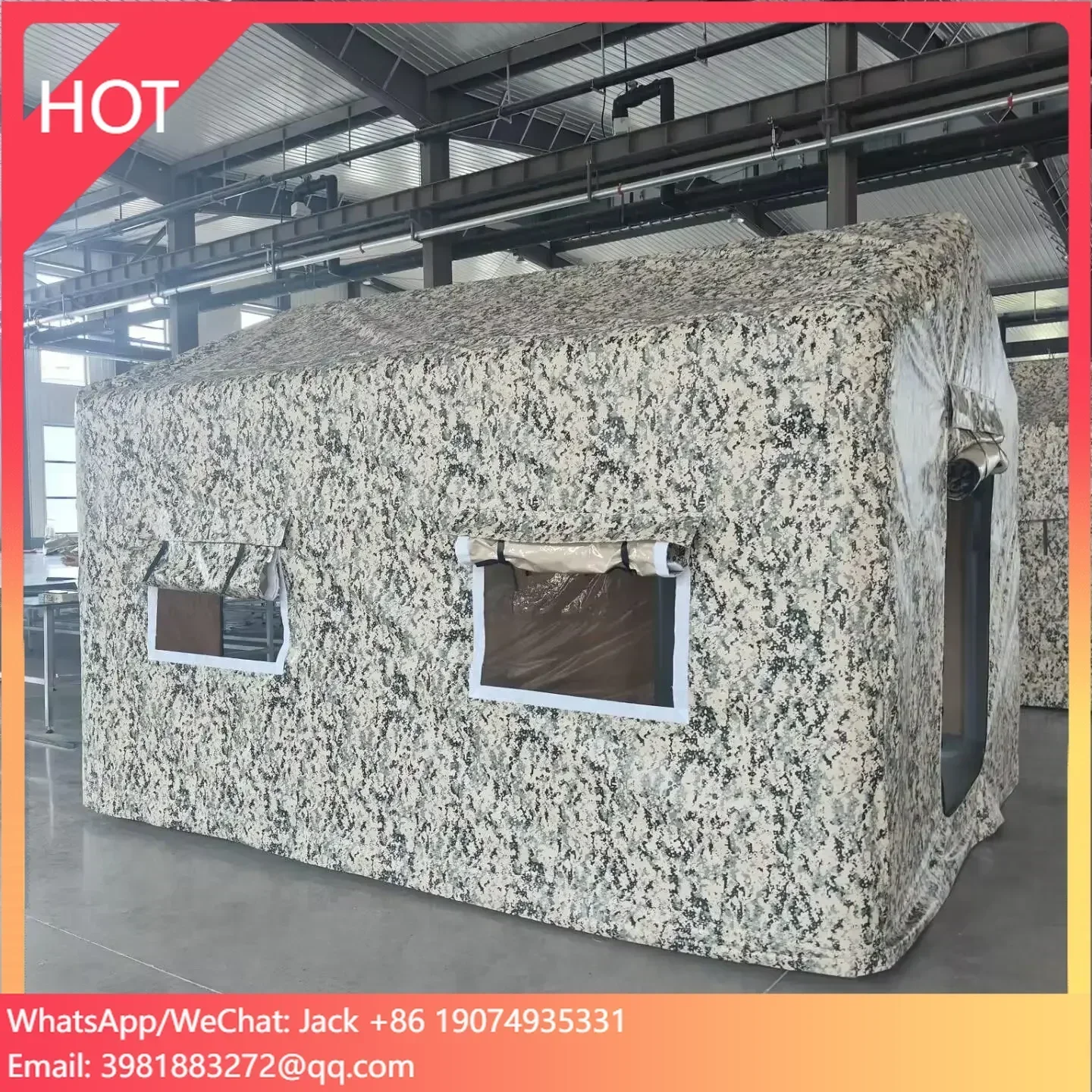 Large outdoor medical rescue inflatable tent, emergency command fire tent, disaster relief and emergency power grid tent